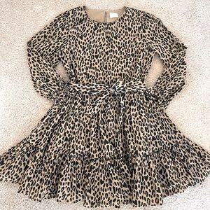 Crewcuts leopard dress. Like new size 10.